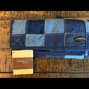 Donna sharp blue jean wallet with tag